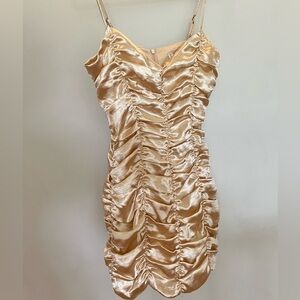 Lucy in the Sky Gold Mini Comfortable Dress